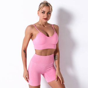 Ensemble de vêtements de sport pour femmes, soutien-gorge de sport et short, ensemble de vêtements de sport pour la salle de sport, entraînement, exercices de fitness, yoga, soutien-gorge et short confortables et extensibles - Product Image 4