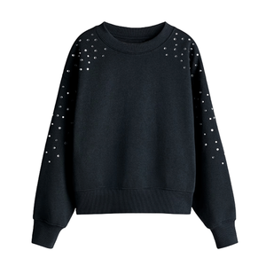 Sweat-shirt à col rond en polaire polyester de qualité supérieure, logo personnalisé, service OEM, manches longues, pour hommes - Product Image 3