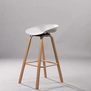 High Back <b>Adjustable</b> PU Leather Bar Chair Brown White Color Counter <b>Height</b> <b>Stool</b> Metal Base Contemporary Design Commercial Use - Product Image 2