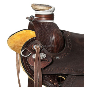 Sillín occidental de Cuero 100%, duradero y resistente, hecho a mano, estilo Rancho resistente, para montar a caballo, asiento caliente - Product Image 5