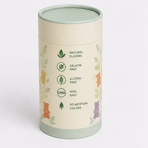 Custom Size Push Up Paper Tube Packaging for <b>Gummy</b> <b>Bear</b> Vitamins and Candy - Product Image 5