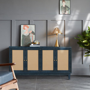Rattan Accent <b>Living</b> Room Cabinet - Product Image 1