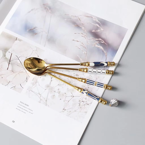 Ensemble de couverts décoratifs en acier brillant, faits à la main, style royal, en métal forgé, effet miroir, pour la maison et la cuisine - Product Image 4