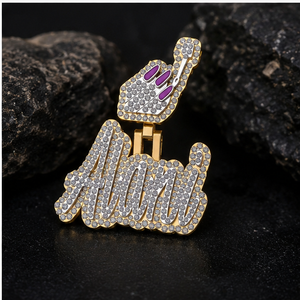 สร้อยคอเงินแท้ 925 ประดับเพชรโมอิสซาไนต์ VVS แบบ Iced Out สลักชื่อได้ตามต้องการ สำหรับผู้หญิง สไตล์ฮิปฮอป เหมาะสำหรับงานพรอม งานปาร์ตี้ ของขวัญเครื่องประดับชั้นดี - Product Image 6