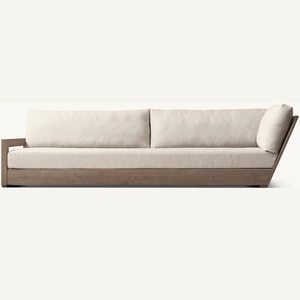 Canapé pour deux personnes en teck, style moderne, adapté à l'extérieur, de bonne qualité et durable. - Product Image 1