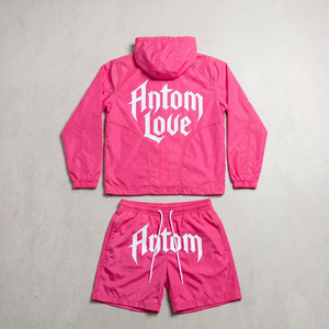 Conjunto Popular de Sudadera con Capucha y Pantalones Cortos de Algodón Impermeable para Maternidad, Estilo Casual de Manga Larga para Hombre y Mujer, para Primavera y Verano - Product Image 2