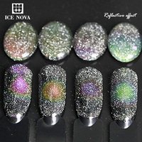ICE NOVA Vernis Gel Effet Œil de Chat Disco, Série 12 Couleurs, Paillettes Délicates, Sans HEMA, 10ml, Échantillon, Vente en Gros, OEM, Effet Visible