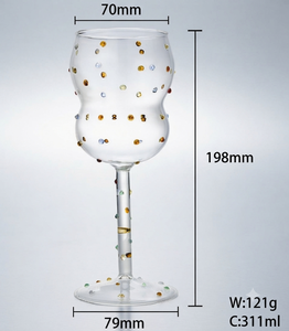 Verres à vin et à dessert réutilisables, tendance, vintage, faits à la main, collection premium en gros - Product Image 3