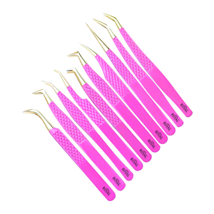 Juego de Pinzas para Pestañas de 10 Piezas con Estuche Magnético, Marca Privada, Las Mejores Herramientas para Pestañas, Pinzas para Extensión de Pestañas - Product Image 4