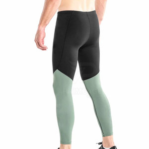 Leggings de sport pour hommes en gros, taille élastique, en Spandex/Polyester, pour le yoga et la course à pied - Product Image 4