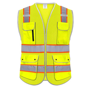 High Visibility Polyester Safety Vest with Neon Fabric for <b>Outdoor</b> Workers <b>Runners</b> Traffic Staff - Product Image 1