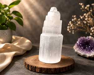 Piedra Mineral de Selenita Natural en Forma Libre de 2 a 4 Pulgadas, Espécimen de Cristal Decorativo para Decoración del Hogar, Colección y Exhibición - Product Image 1