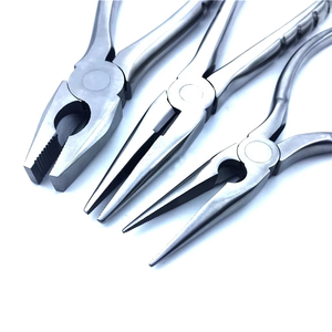 คีมปากแบนแบบพรีเมียม ปากหยัก สแตนเลสสตีล สำหรับงานศัลยกรรมกระดูกและฟัน จับลวดได้ ใช้ซ้ำได้ อุปกรณ์ทางการแพทย์ มาตรฐาน CE - Product Image 2