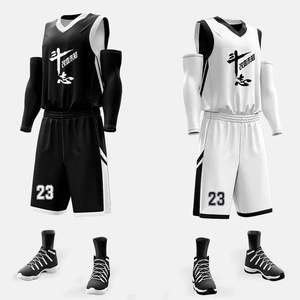 Ensemble de maillots de basket-ball réversibles unisexes, design d'équipe personnalisé, respirant, taille plus, pour l'entraînement et les matchs - Product Image 2