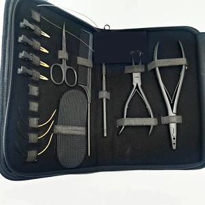 Kit d'outils pour extensions capillaires 12 pièces : pinces à sertir métalliques, outil de séparation, kit d'installation et de retrait en acier inoxydable de qualité supérieure - Product Image 5