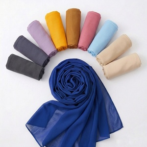 Stylish Womens Chiffon Scarves Soft Lightweight Breathable Customizable Hijab <b>Wrap</b> Muslim Shawl Long Fashion <b>Head</b> Scarf - Product Image 4
