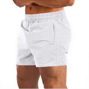 Men's Sporty Solid Green Eco-Friendly <b>Quick</b> <b>Dry</b> Breathable Elastic Waist <b>Shorts</b> - Product Image 4