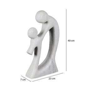 Escultura abstracta de padre e hijo, figurita de unión familiar, estatua minimalista moderna, decoración contemporánea para el hogar - Product Image 2