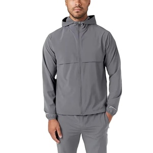Conjunto Deportivo Casual de Invierno Personalizado para Hombre, Chaqueta Cortavientos Ligera de Poliéster/Algodón Tejido, Impermeable, de Secado Rápido, con Logotipo Personalizado - Product Image 4