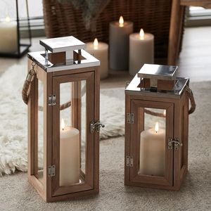 <b>Christmas</b> Handmade Wooden Vintage <b>Lantern</b> for Candle Holder Decoration - Product Image 5