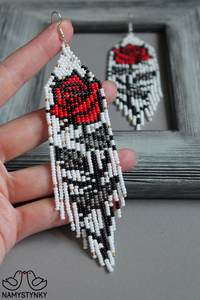 Modernos Pendientes de Cuentas de Vidrio y Resina con Diseño Turquesa y Flecos en Cascada, Joyería Única, Regalo de MS Handicraft - Product Image 2