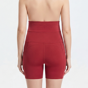 Shorts de yoga de grossesse taille haute OEM, leggings de maternité, shorts de yoga pour femmes, shorts de compression à taille élastique pour femmes - Product Image 5