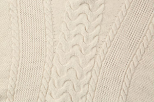 Men's Cream Knitted <b>Pullover</b> <b>Sweater</b> Solid Color Autumn Wear Regular Fit Long Sleeve Cable Pattern - Product Image 2
