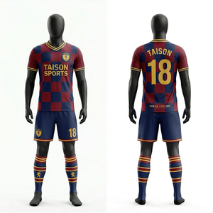 Uniforme de Fútbol para Hombre, Tela de Poliéster Transpirable de 180 GSM, Negro con Verde Neón, Panel Diagonal, Impresión por Sublimación, Logotipo Personalizado, Equipación de Equipo - Product Image 3