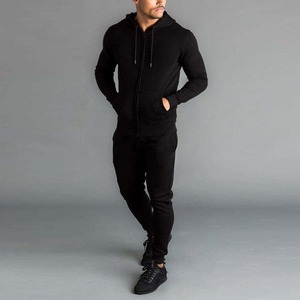 Men Sportswear Running Wear Hot Product Training Wear Fitness <b>Clothing</b> Men Tracksuits with Zipper Hoodie for Men - Product Image 2