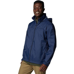 Hot Sales 2024 <b>Men's</b> Waterproof 10,000mm Double Face Leather Thick Rain Shell <b>Jacket</b> with Hood for Golf <b>Cycling</b> Windbreaker - Product Image 1