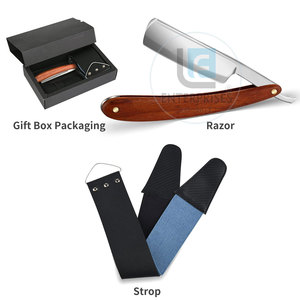 High Quality New Arrival <b>Straight</b> Shaving <b>Razors</b> with Wood Handle and Stainless Steel Blades Wholesale Cheap Price - Product Image 4