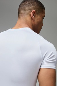 mens athletic compression tshirt half sleeve gym fitness wear <b>tight</b> fit breathable quick dry stretch sports - Product Image 4