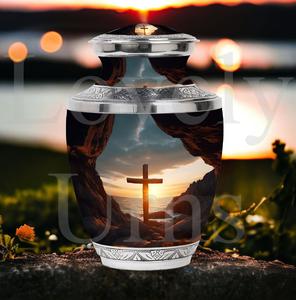 Urne funéraire décorative pour cendres humaines, urne commémorative pour cendres de Jésus, urne de crémation pour cendres, symbole de repos éternel, souvenir décoratif. - Product Image 5