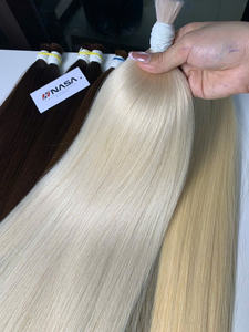 Extensiones de cabello a granel más vendidas Cabello de un solo donante Doble ahogamiento 100 gramos Colores claros 10 pulgadas - Product Image 6