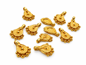 จี้รูปหยดน้ำชุบทองสำหรับทำเครื่องประดับ รุ่น MWB-2051 แพ็คใหญ่ MWB CRAFTING - Product Image 4