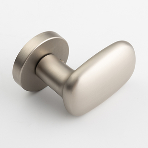 Pomo de Puerta Ovalado de Alta Resistencia, Aleación de Zinc, Diseño Compacto, Redondo, Herraje Interior para Dormitorio, Baño, Oficina, Hotel, Pasillo - Product Image 4