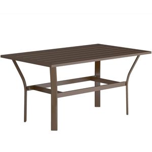 Tavolo da Pranzo Rettangolare Marrone per Terrazza e Giardino - Solo Tavolo - Product Image 5