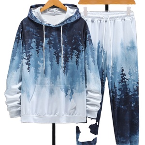 Unisex Full Length Tracksuit Pants Solid White Crew Neck Elastic Waist Casual Wear Breathable 100% Cotton Spring Style - Product Image 3