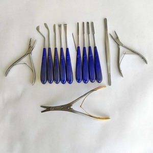Juego de Instrumentos para Rinoplastia de 13 Piezas, Cirugía Plástica, Acero Inoxidable Alemán, Mango Azul Manual, Cirugía General - Product Image 5