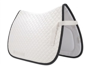 Sudadero Blanco para Doma Clásica con Ribete Negro, Ligero, de Algodón con Forro de Satén, para Montar a Caballo - Product Image 3