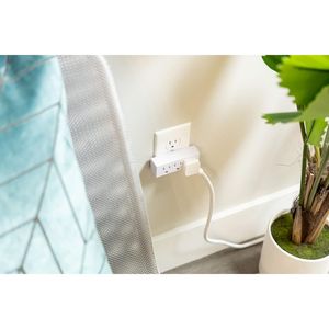 Regleta de 3 tomas con conexión a tierra, adaptador de 3 clavijas, divisor de corriente múltiple para el hogar, la oficina y viajes. - Product Image 3