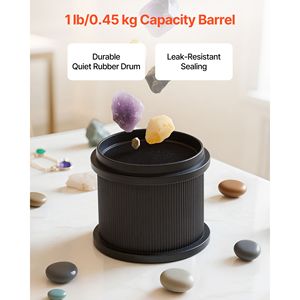 Macchina Lucidatrice per Rocce da 1 libbra con 4 Velocità Regolabili, Timer 1-9 Giorni, Coperchio Insonorizzato in PC per Kit Lucidatura Rocce 220V - Product Image 5