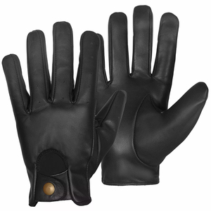 Gants unisexes en cuir de cerf véritable, imperméables, de haute qualité, pour la conduite automobile et la moto en hiver, sans doublure, à doigts entiers - Product Image 5