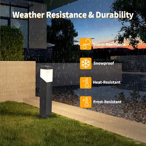 Lampade da Esterno Moderne per Sentieri, Impermeabili, in Alluminio, con Portalampada E26, Lampada a Colonna Cablata per Vialetti e Patii - Product Image 3