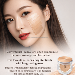 Crème BB Cushion SPF50 à l'Eau de Rose pour Peau Éclatante Effet Verre K-Beauty – Tous Types de Peau – Cosmétique Marque Privée Personnalisable - Product Image 3