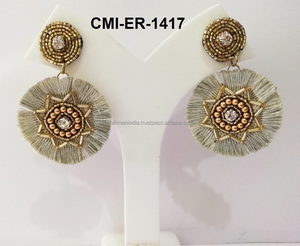 Bestone Customizable Summer <b>Stud</b> <b>Earrings</b> Classic Wing Pattern Various Colors Pearl Main Stone for Girls' Vacation Anniversary - Product Image 2