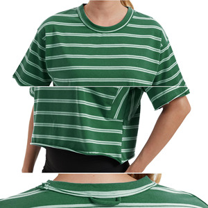 Camiseta Casual de Mujer, Elástica, de Spandex/Algodón, Estampada, Antiarrugas, Transpirable, Cuello Redondo, Manga Corta, Personalizada para Camiseta de Punto - Product Image 5