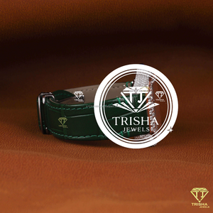 Reloj de Lujo con Correa de Cuero Verde y Diamantes Moissanite, Caja Completamente Adornada y Diseño Premium - Product Image 2