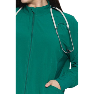 Veste d'uniforme d'hôpital anti-rides en nylon élasthanne écologique sur mesure, en matière optimale, et ensembles d'uniformes d'infirmière extensibles - Product Image 4