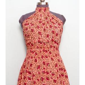 Customized Summer Floral Midi Dress Natural Cotton Sleeveless Soft and Comfortable <b>Sweet</b> Eco-Friendly Women's Dress - Product Image 3